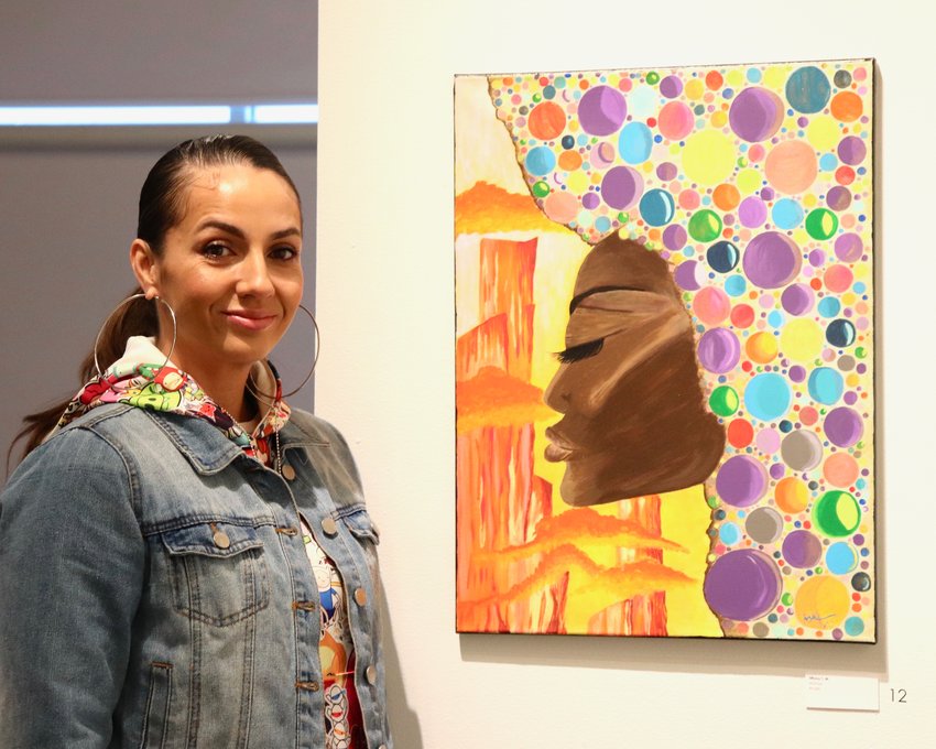 Artist Tiffany Thomas joined Reach Studio about four months ago after she, her boyfriend and two of her children moved in with her brother in Denver. “I don’t have much space to create where I’m at, so this is an opportunity,” she said. “It’s a source of happiness.”